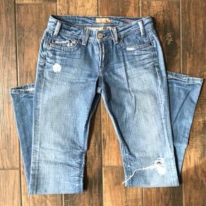 Yanuk distressed jeans 27 boot cut/flare